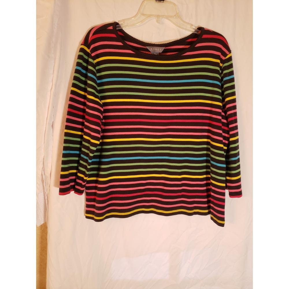 Women's Koret Multicolor Striped Top Size XL